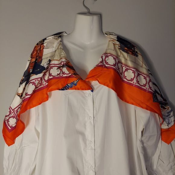 Long-Sleeve Neckerchief Accent Blouse - Picture 3 of 7